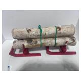 Birch Wood Wagon Candle Holder