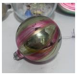 6 Vintage Christmas Ornaments: Diorama, Watermelon, Lute