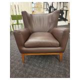 Brown Leather Armchair by American Leather.