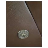 Brown Leather Armchair by American Leather.