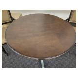 Round Pedestal Dining Table with 2 Dining Chairs.