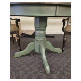 Round Pedestal Dining Table with 2 Dining Chairs.