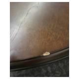 Round Pedestal Dining Table with 2 Dining Chairs.