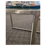 Glass and Chrome Round Coffee Table