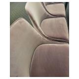 A set of 4 Velvet Fabric Dining Chairs. Lavender color.