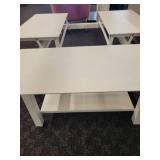 Multifunctional & Stylish White Alum Lift Table by Jardin Couture.