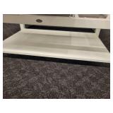 Multifunctional & Stylish White Alum Lift Table by Jardin Couture.