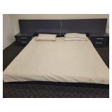 King Bed with 2 Nightstands, Duvet Cover & Shams.