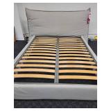 Queen Size Bed Frame with Soft Headboard.