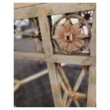 A Vintage Wrought Iron Marble Topped Table.