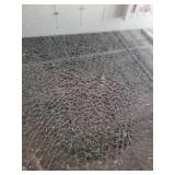 Warren Platner Style Dining Table with Crackle Glass Top.