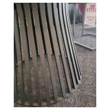 Warren Platner Style Dining Table with Crackle Glass Top.