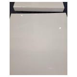 A pair of white side tables with chrome legs by A.L.F. Italy.