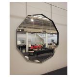 A Ten Sided Mirror. Matt Metal Frame.