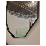 A Ten Sided Mirror. Matt Metal Frame.