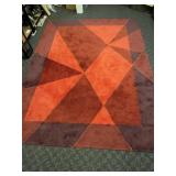 Geometric Diamond Shaped Wool Rug. 7