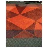 Geometric Diamond Shaped Wool Rug. 7