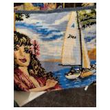 A lot of 26 Handmade Needlepoint Pillows, Fire Screen and Photo Album.