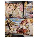 A lot of 26 Handmade Needlepoint Pillows, Fire Screen and Photo Album.