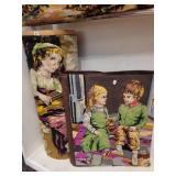 A lot of 26 Handmade Needlepoint Pillows, Fire Screen and Photo Album.