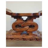 An African Ashanti Stool. Knotted design.
