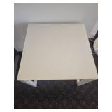 White Glass Top Calligaris Side Table.