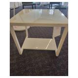 White Glass Top Calligaris Side Table.
