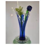 A Tall Art Glass Vase Composition.