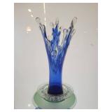 A Tall Art Glass Vase Composition.