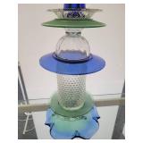 A Tall Art Glass Vase Composition.