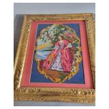 A lot of 4 Framed Handmade Needlepoint Works.