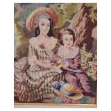 A lot of 4 Framed Handmade Needlepoint Works.