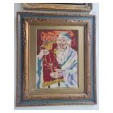 A lot of 3 Framed Handmade Needlepoint Works.