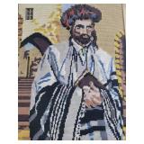 A lot of 3 Framed Handmade Needlepoint Works.