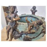 An Art Nouveau Style Patinated Bronze Jardiniere with Cherubs Playing Musical Instruments.