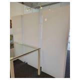 A set of 3 Gloss White Plastic Room Dividers.