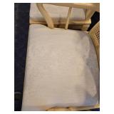 A set of 4 Vintage Bernhardt Chinoiserie Cane Back Dining Chairs.