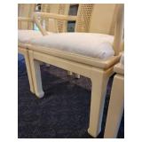 A set of 4 Vintage Bernhardt Chinoiserie Cane Back Dining Chairs.