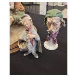 Vintage Giuseppe Armani Capodimonte Figurine. Men on Beach Rock with Wine & Pipe.