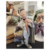 Vintage Giuseppe Armani Capodimonte Figurine. Men on Beach Rock with Wine & Pipe.