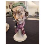 Vintage Giuseppe Armani Capodimonte Figurine. Men on Beach Rock with Wine & Pipe.