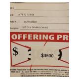 A set of 4 "Monroe" Dining Chairs by Elite Manufacturing.