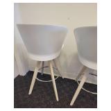 A Pair of White Calligaris Stools.