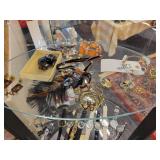 A Leather Display Case with all the jewelry contents shown.