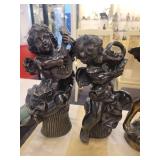 A Group of 6 Bronze Statues.