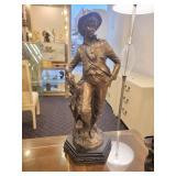 A large 24" Bronzed Figure of a Young Man.