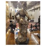 A large 24" Bronzed Figure of a Young Man.