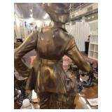 A large 24" Bronzed Figure of a Young Man.