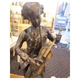 A  21" tall Bronze Statue of a Violin Player