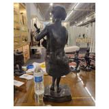 A  21" tall Bronze Statue of a Violin Player